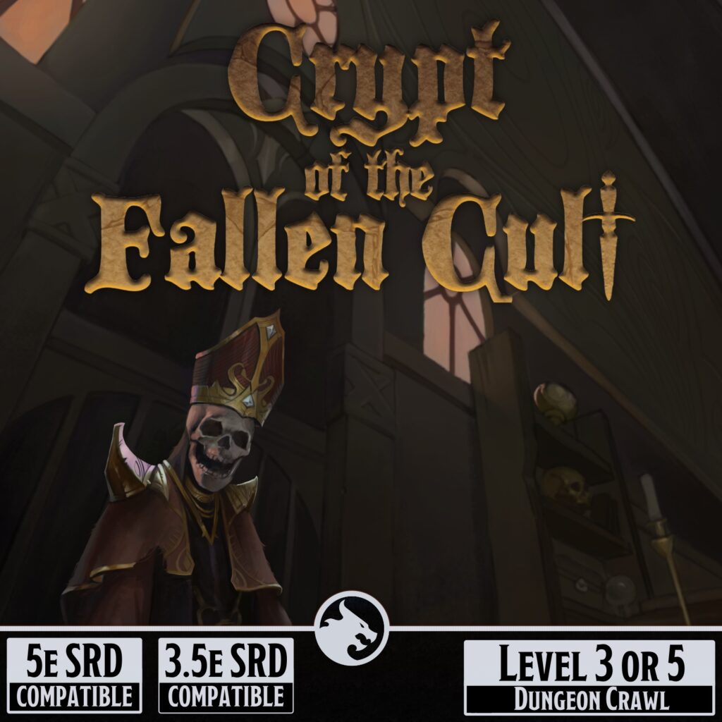 Crypt of the Fallen Cult - 5e compatible PDF and Foundry VTT adventure